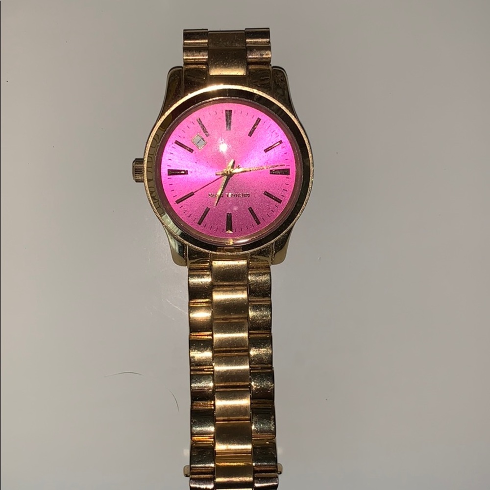 Pink and gold Michael Kors watch